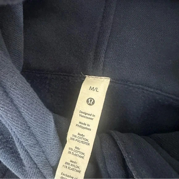 Lululemon Scuba Oversized Half-Zip Hoodie Mineral Blue M/L - Picture 6 of 7